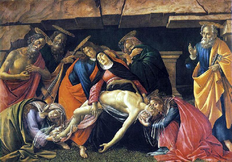 BOTTICELLI, Sandro Lamentation over the Dead Body of Christ dfhg France oil painting art